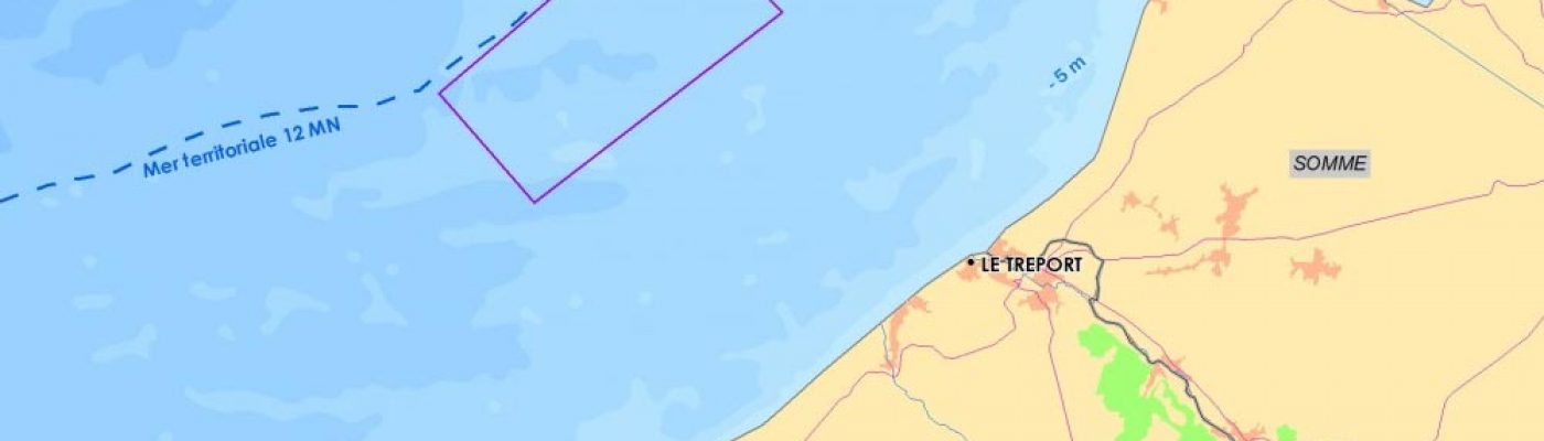 Étude d’éoliennes en mer au large du Tréport